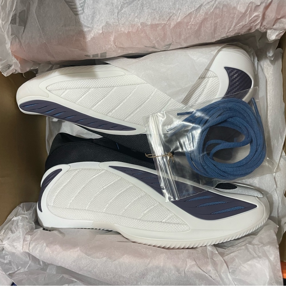 adidas White and Navy Men's Sneakers